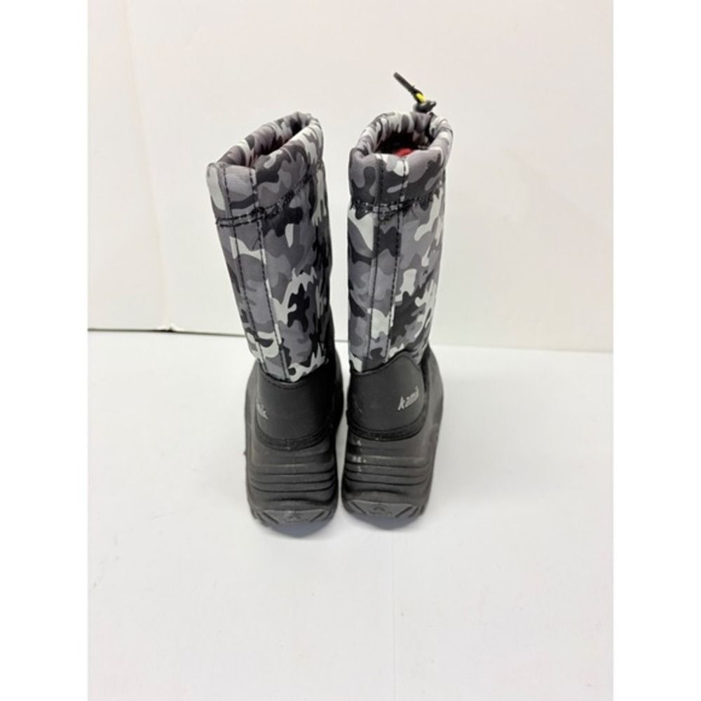 Kamik Snow Boots Kids Size 10 Gray Camo Waterproof Insulated Winter Boots - Picture 4 of 7